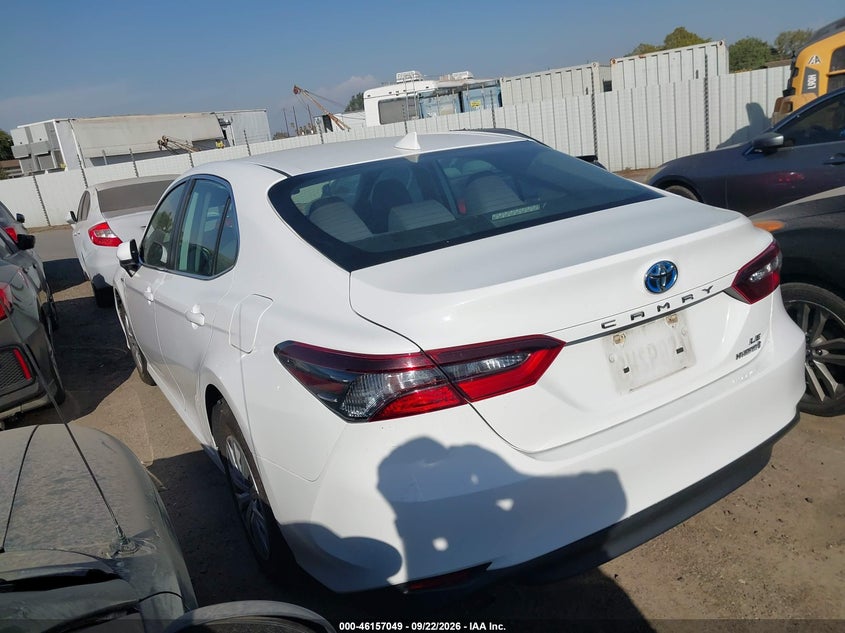 Vin: 4t1c31ak0mu567071, lot: 46656847, toyota camry hybrid le 20213