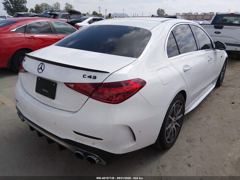 Vin: w1kaf8hb1sr246034, lot: 46656937, mercedes-benz amg c 43 4matic 20254