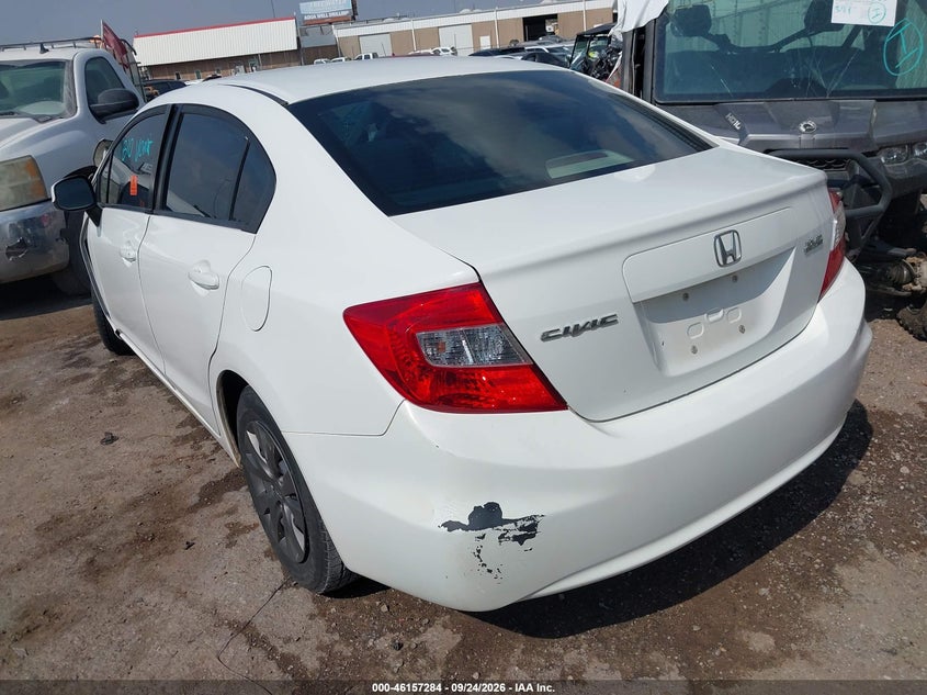 Vin: 2hgfb2f56ch603426, lot: 46657083, honda civic lx 20123
