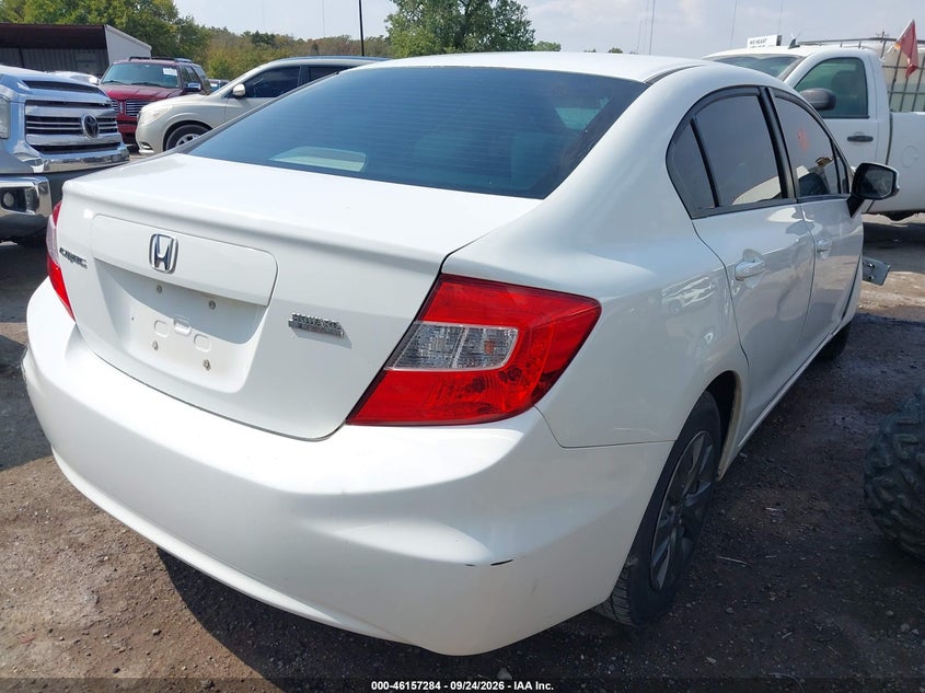 Vin: 2hgfb2f56ch603426, lot: 46657083, honda civic lx 20124