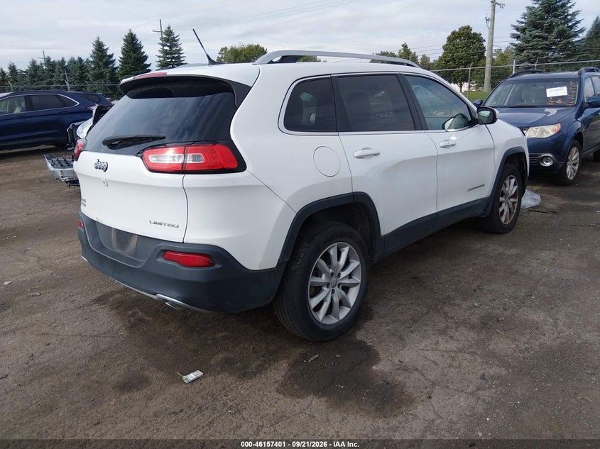 Vin: 1c4pjmds6ew276511, lot: 46657200, jeep cherokee limited 20144