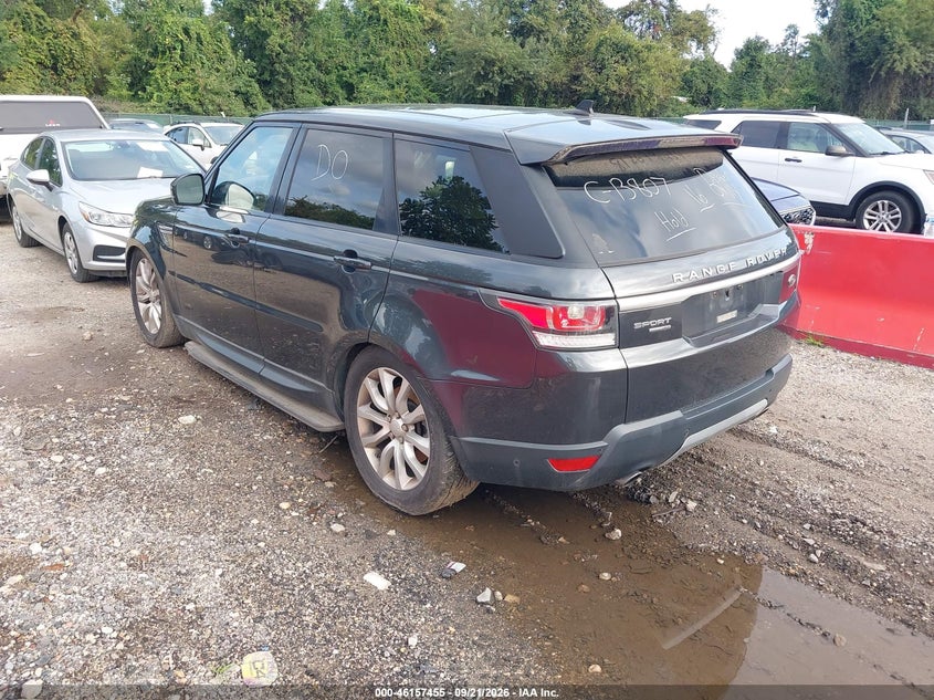 Vin: salwr2vf8ga543957, lot: 46657254, land rover range rover sport 3.0l v6 supercharged hse 20163