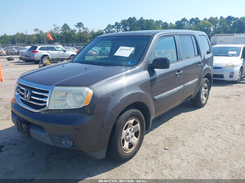Vin: 5fnyf4h21db042862, lot: 46657274, honda pilot lx 20132