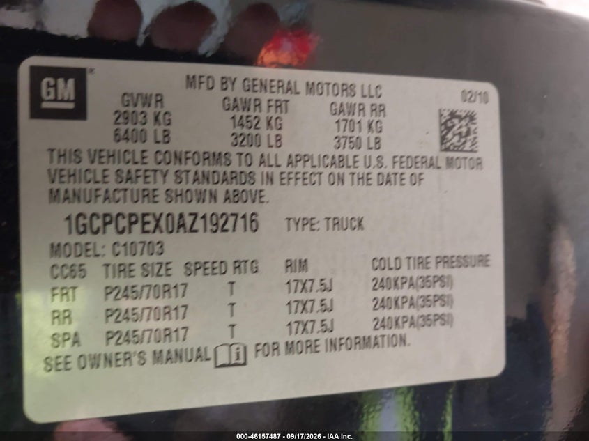 2010 CHEVROLET SILVERADO 1500 auction photo 8