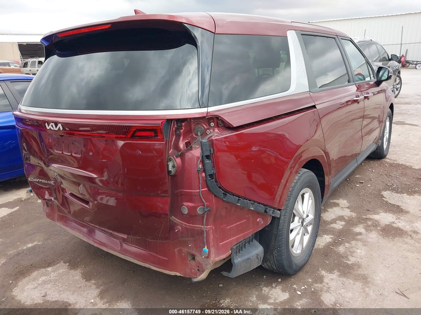 Vin: kndnb4h38n6070503, lot: 46657548, kia carnival mpv lx seat package 20224