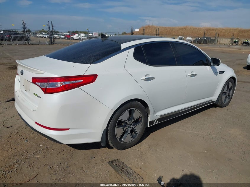 Vin: knagm4ad4d5048330, lot: 46657678, kia optima hybrid ex 20134