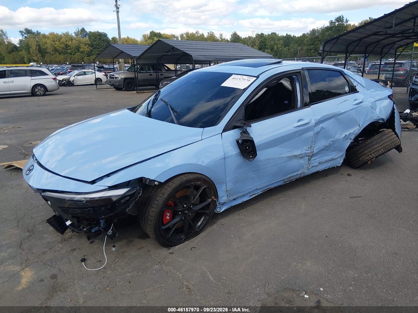 Vin: kmhlw4dk5tu040405, lot: 46657769, hyundai elantra n 20262