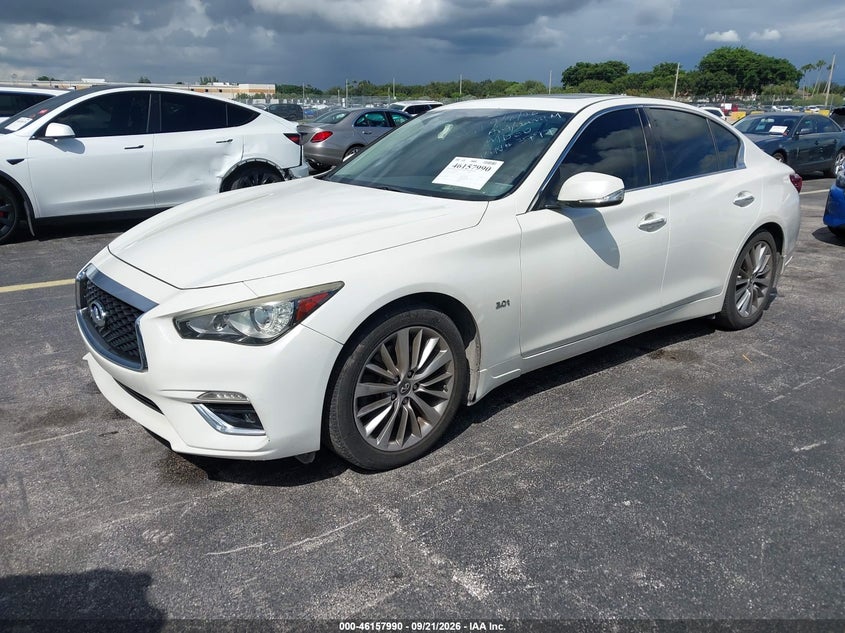 Vin: jn1ev7ap0jm353797, lot: 46657789, infiniti q50 3.0t luxe 20182