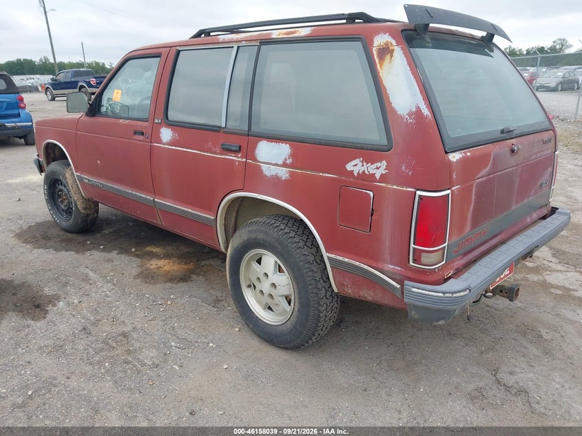 GMC S15 1991 VIN 1GKDT13Z4M2531161