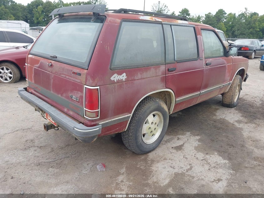 GMC S15 1991 VIN 1GKDT13Z4M2531161