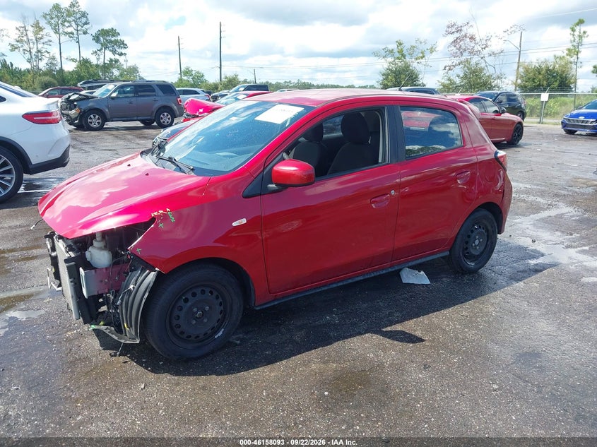 Vin: ml32auhj6nh004253, lot: 46657892, mitsubishi mirage es/le 20222