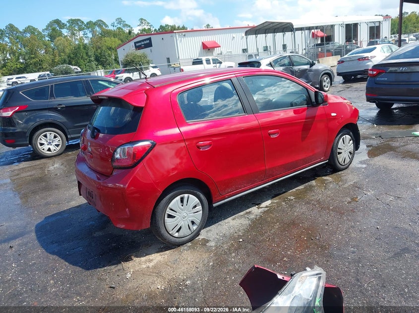 Vin: ml32auhj6nh004253, lot: 46657892, mitsubishi mirage es/le 20224