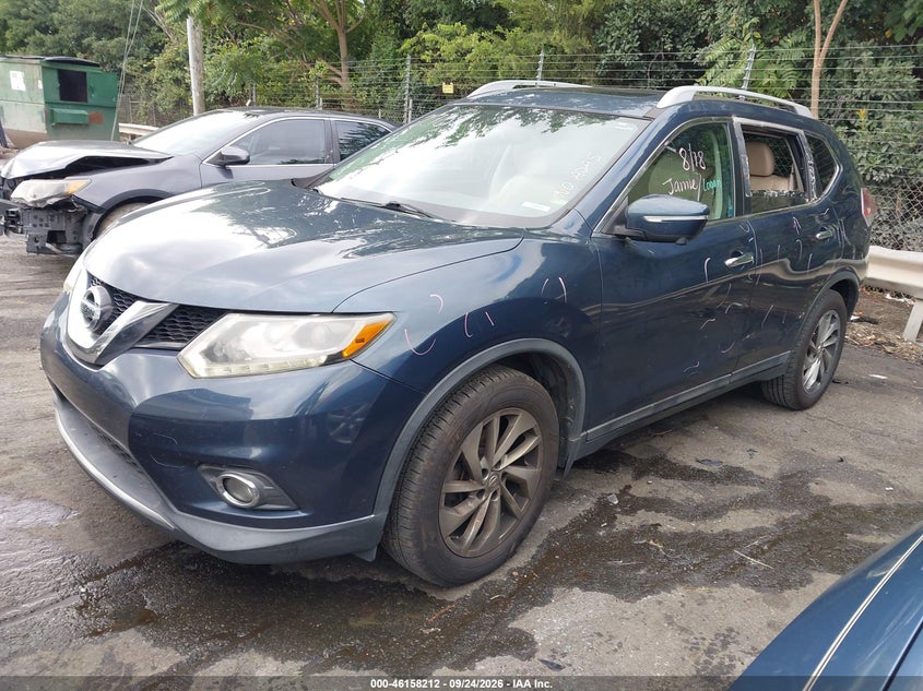 Vin: 5n1at2mtxfc847428, lot: 46658011, nissan rogue sl 20152