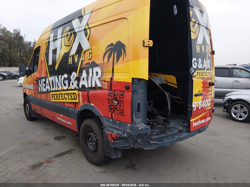 Vin: wd3pe7cdxjp623829, lot: 46658129, mercedes-benz sprinter 2500 standard roof v6 20183