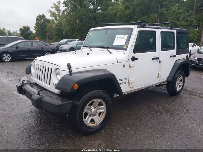 Vin: 1c4bjwdg0el324667, lot: 46658153, jeep wrangler unlimited sport 20142