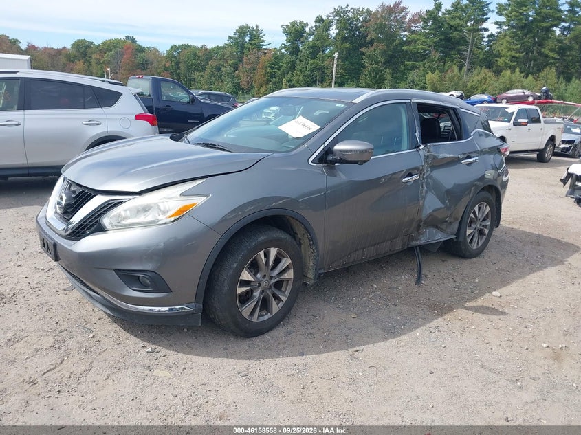 2016 Nissan Murano, Лівий бік, IAAI, VIN 5N1AZ2MH3GN168472 — фото 2