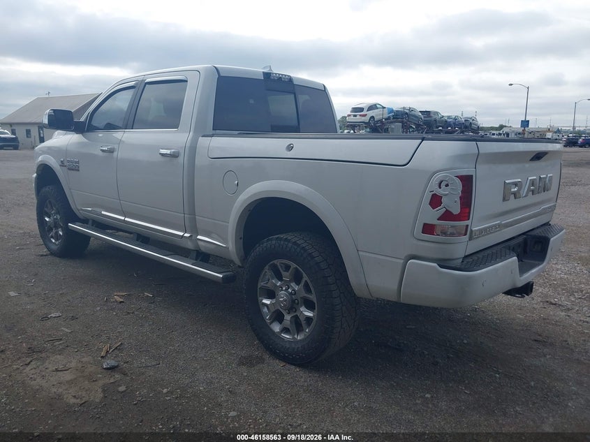 Vin: 3c6ur5gl8gg315310, lot: 46658363, ram 2500 longhorn limited 20163