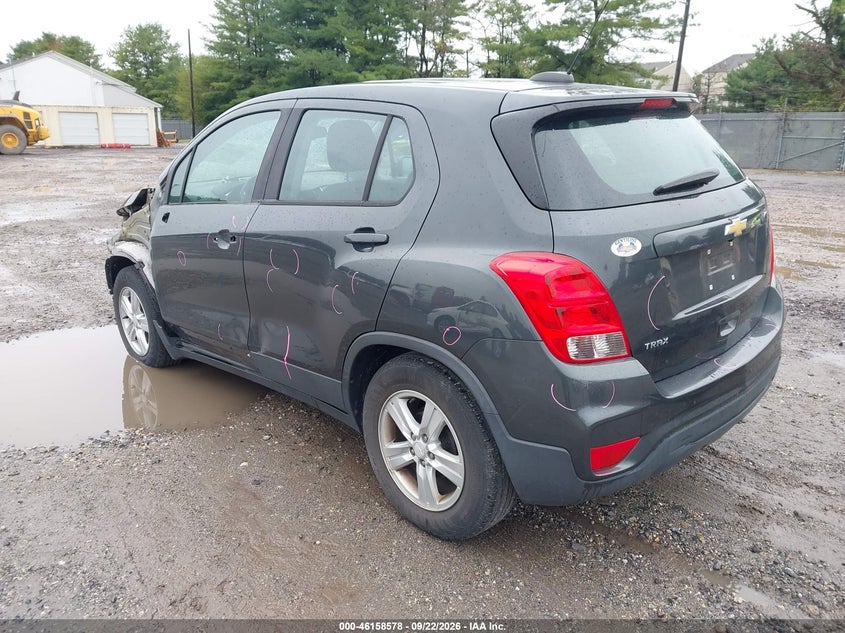 Vin: 3gncjksb9kl314599, lot: 46658377, chevrolet trax ls 20193