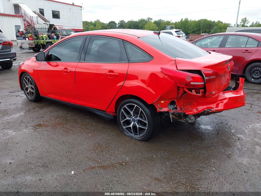 Vin: 1fadp3h26hl225592, lot: 46658391, ford focus sel 20173