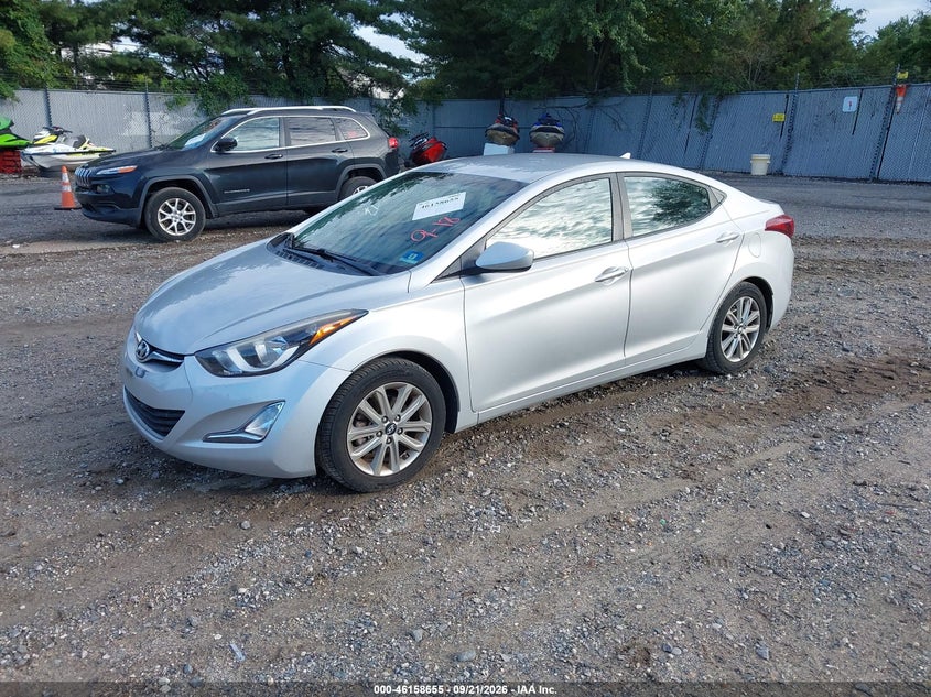 2014 Hyundai Elantra, Right Rear, IAAI, VIN KMHDH4AE9EU071883 — photo 2