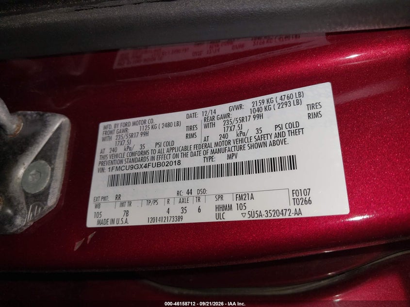 2015 FORD ESCAPE SE · Фото 9
