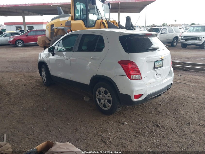 Vin: kl7cjksb6jb601887, lot: 46658544, chevrolet trax ls 20183