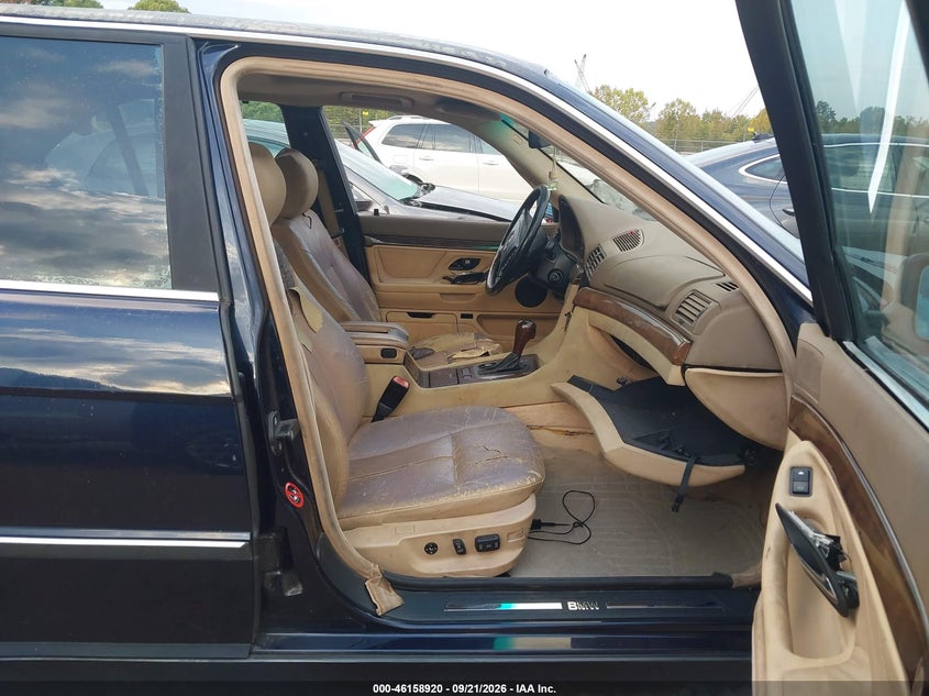 BMW 740IA 2000 VIN WBAGG8343YDN78053