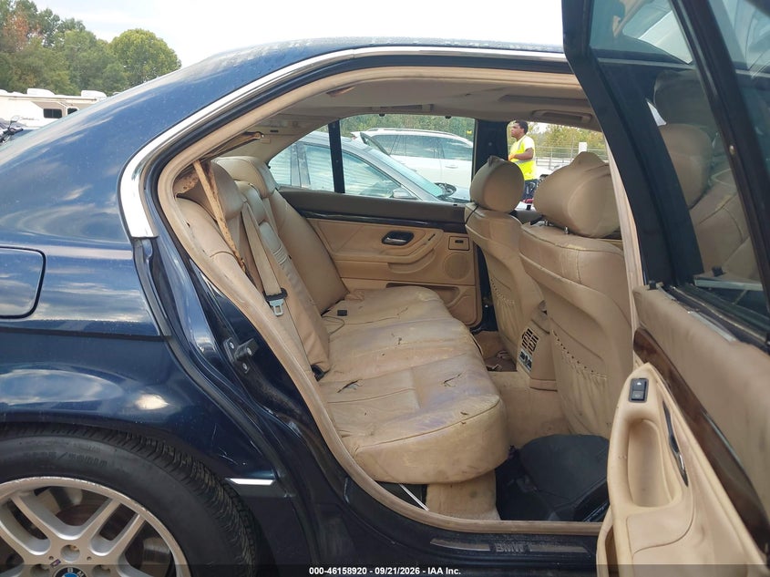 BMW 740IA 2000 VIN WBAGG8343YDN78053