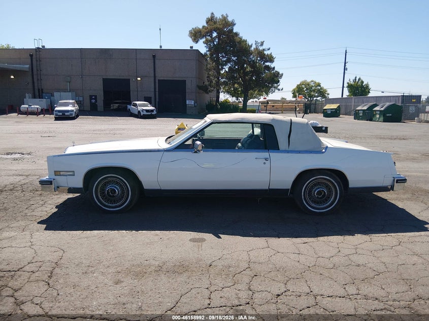 CADILLAC ELDORADO 1984 VIN 1G6AL6788EE672976