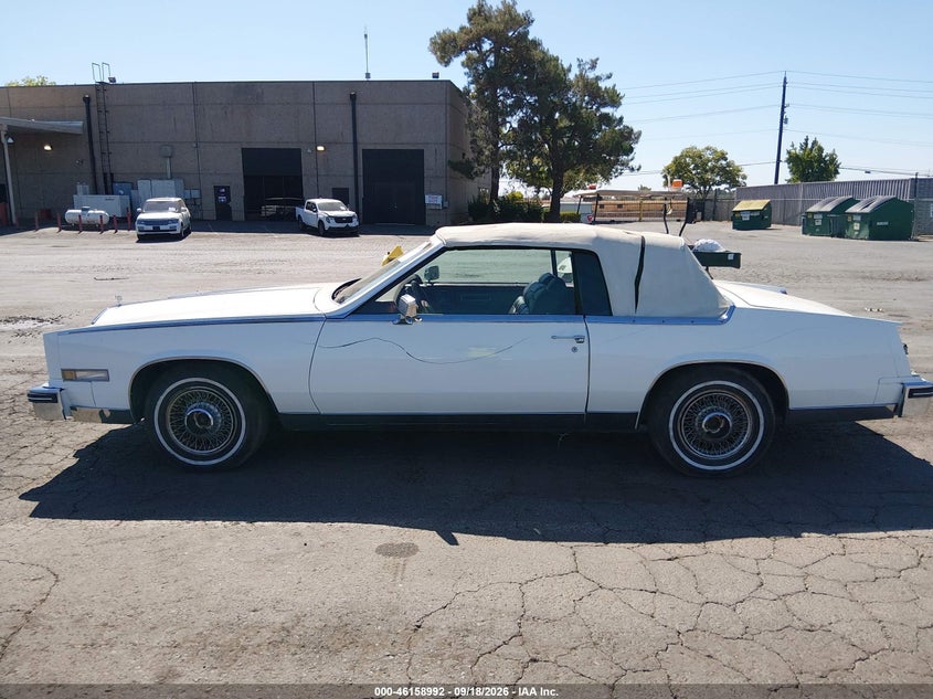 CADILLAC ELDORADO 1984 VIN 1G6AL6788EE672976