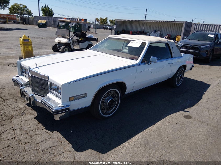 1984 Cadillac Eldorado, Удар ззаду, IAAI, VIN 1G6AL6788EE672976 — фото 2
