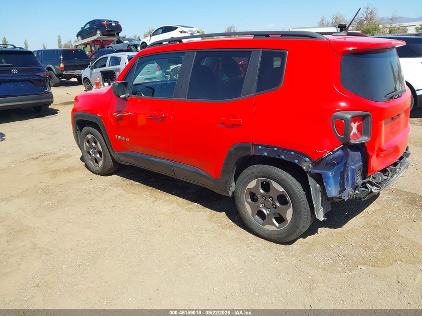 Vin: zaccjaab0hpf03047, lot: 46658818, jeep renegade sport fwd 20173