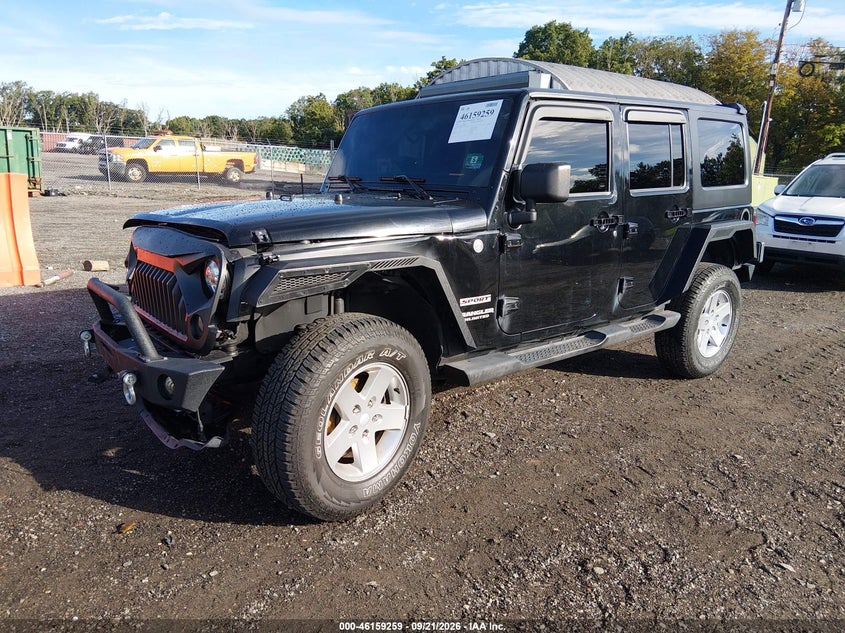 Vin: 1c4hjwdg9el206014, lot: 46659058, jeep wrangler unlimited sport 20142