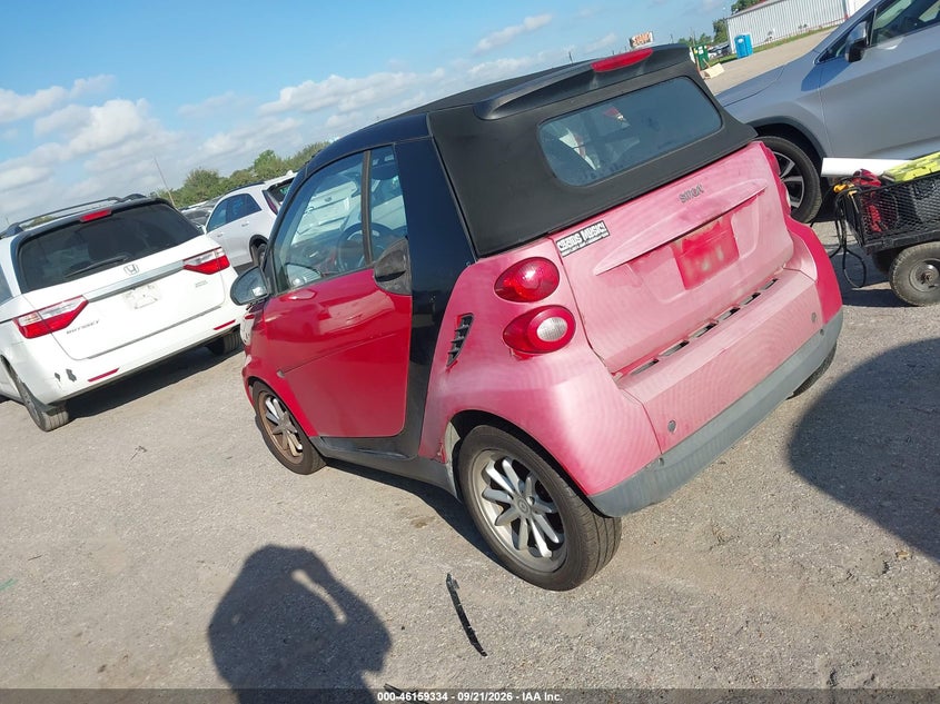 SMART FORTWO 2009 VIN WMEEK31X59K306014