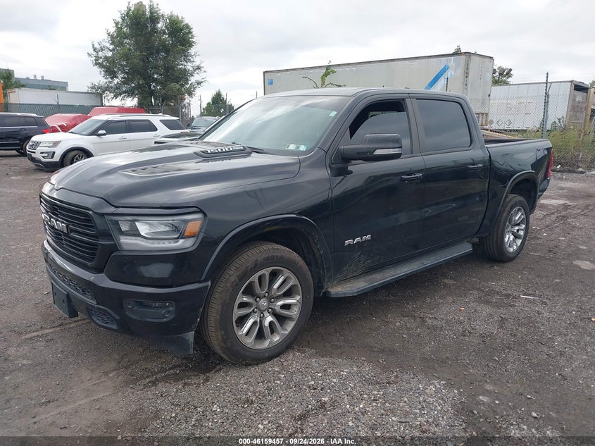Vin: 1c6srfjt3kn774587, lot: 46659256, ram 1500 laramie  4x4 5'7 box 20192