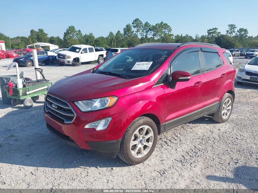 Vin: maj3p1te5jc243881, lot: 46659508, ford ecosport se 20182