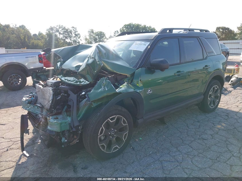 Vin: 3fmcr9cn1srf64608, lot: 46659533, ford bronco sport outer banks 20252