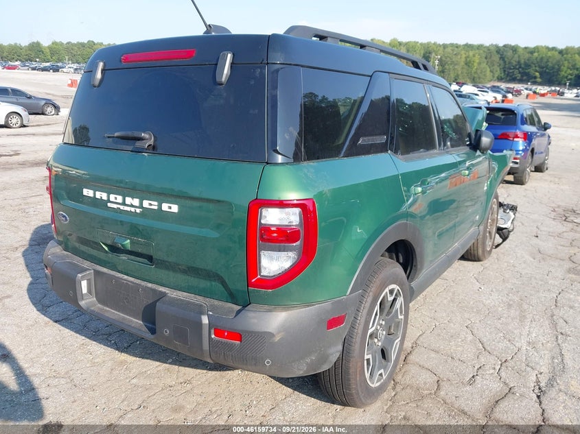 Vin: 3fmcr9cn1srf64608, lot: 46659533, ford bronco sport outer banks 20254