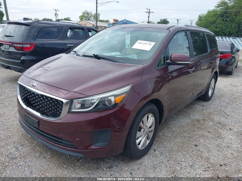 Vin: kndmb5c16f6024158, lot: 46659575, kia sedona lx 20152