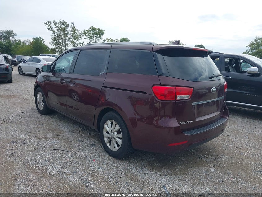 Vin: kndmb5c16f6024158, lot: 46659575, kia sedona lx 20153