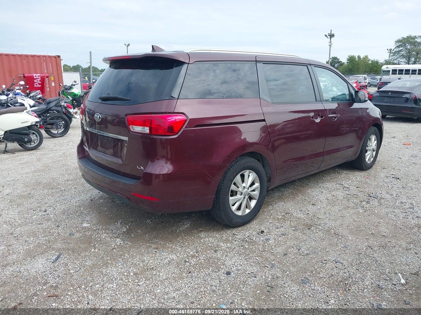 Vin: kndmb5c16f6024158, lot: 46659575, kia sedona lx 20154