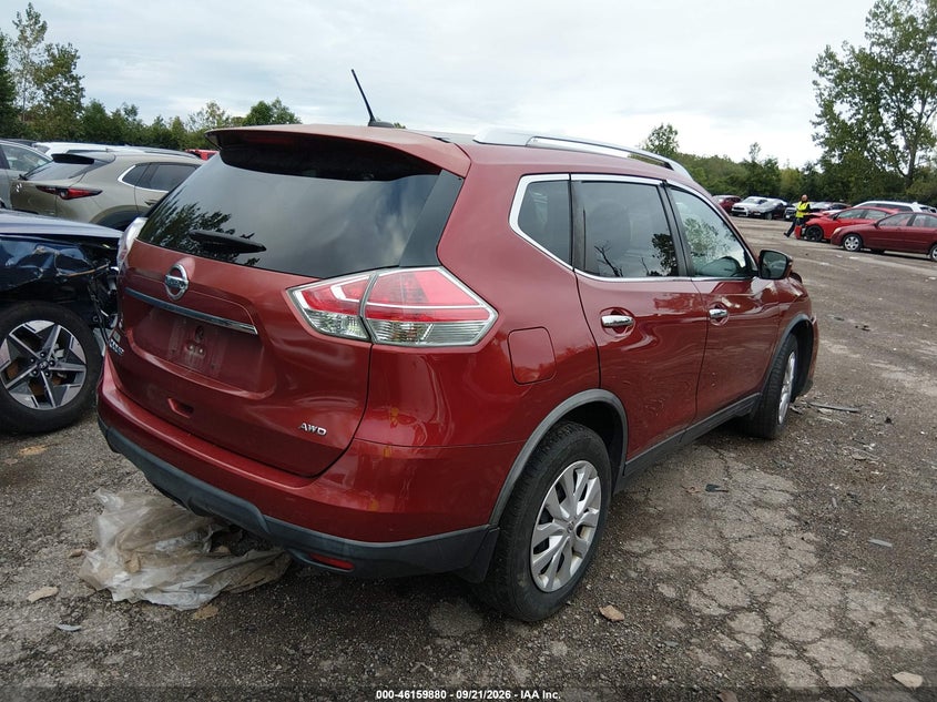Vin: knmat2mv3gp659804, lot: 46659679, nissan rogue s 20164