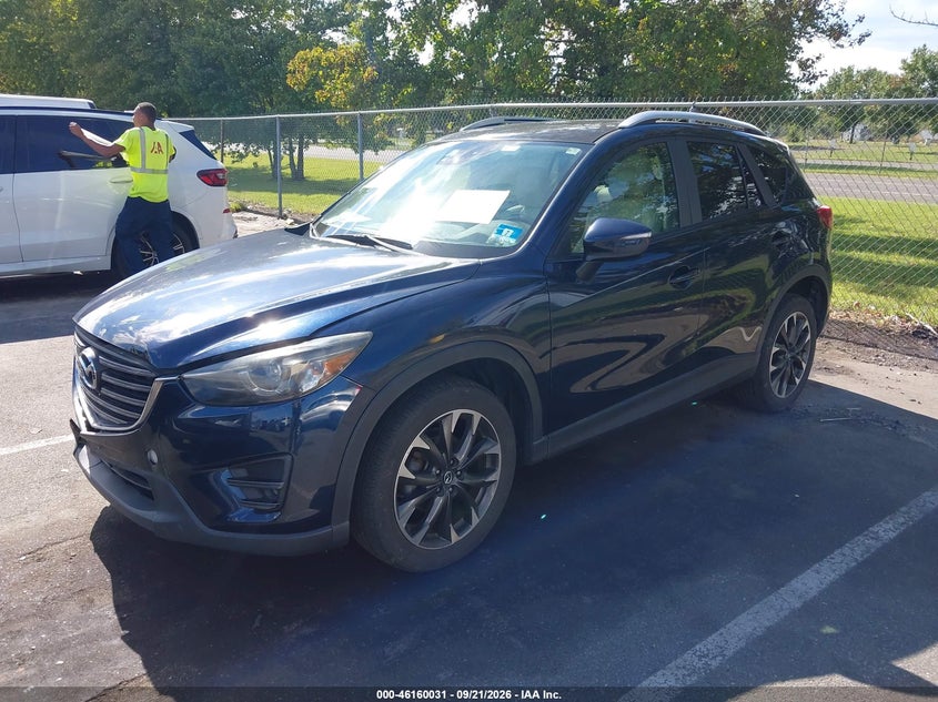 Vin: jm3ke4dy4g0808256, lot: 46659830, mazda cx-5 grand touring 20162