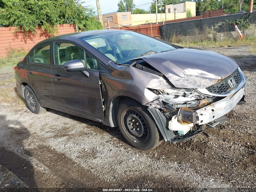 2014 Honda Civic Lx, Перёд, IAAI, VIN 2HGFB2F51EH507240