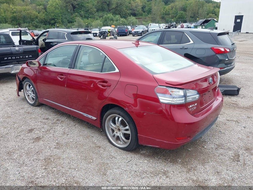 Vin: jthbb1ba6a2029683, lot: 46659995, lexus hs 250h premium 20103