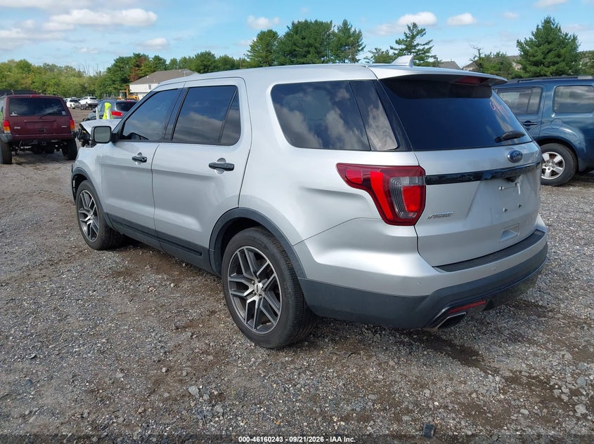 Vin: 1fm5k8gt3ggd09019, lot: 46660042, ford explorer sport 20163