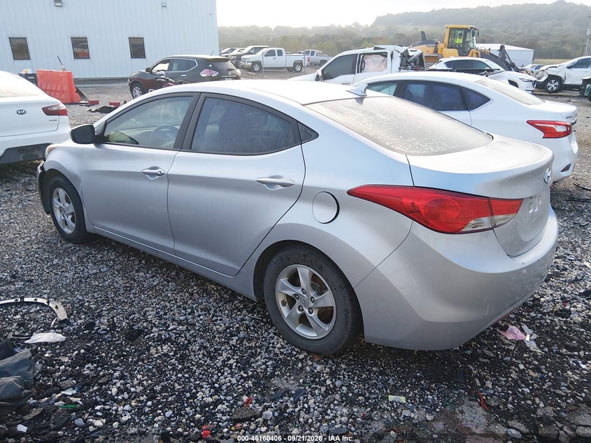 Vin: 5npdh4ae5dh285184, lot: 46660205, hyundai elantra gls 20133