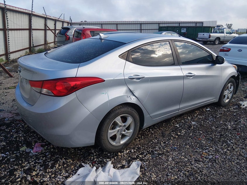 Vin: 5npdh4ae5dh285184, lot: 46660205, hyundai elantra gls 20134