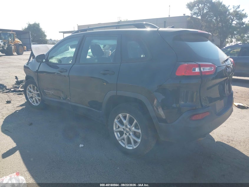 Vin: 1c4pjlabxfw701356, lot: 46660363, jeep cherokee sport 20153