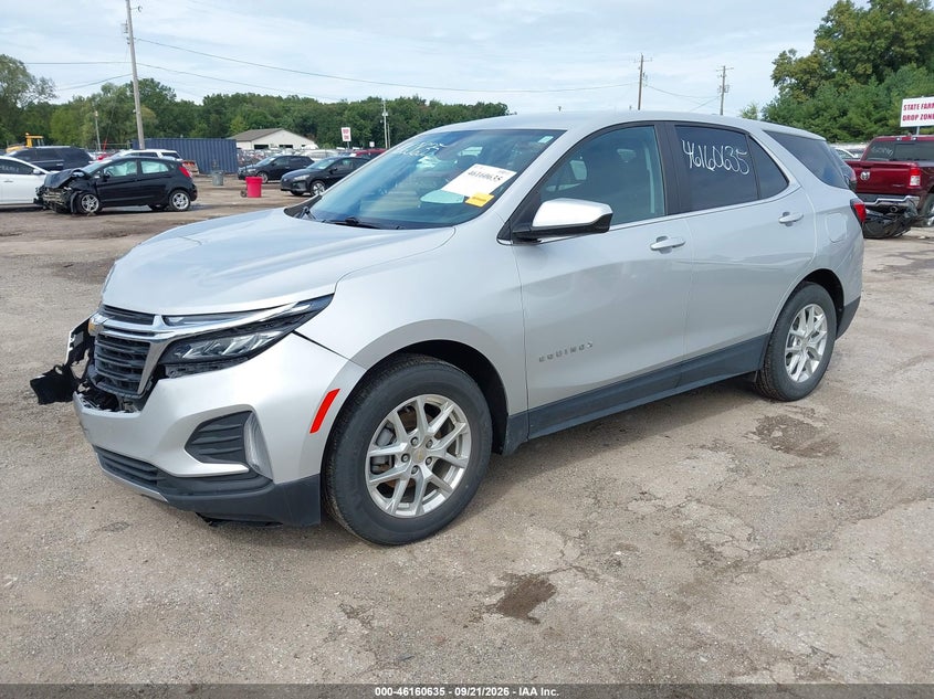2022 Chevrolet Equinox Fwd Lt, Front End, IAAI, VIN 2GNAXKEV9N6104301 — photo 2